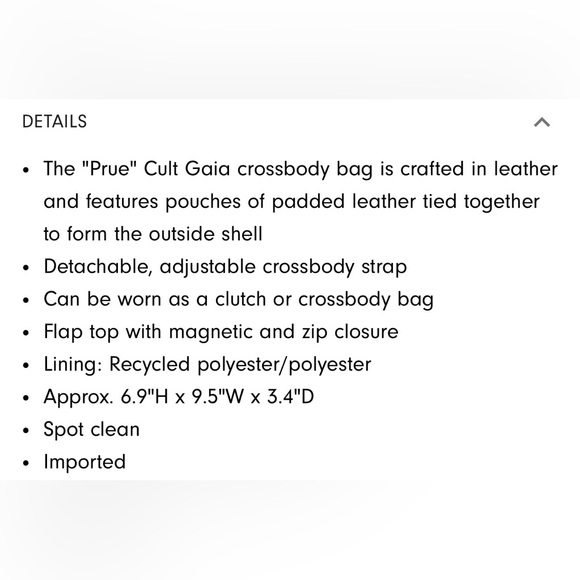 *MWT*Cult Gaia Prue Puffy Leather Crossbody Bag - Picture 11 of 11